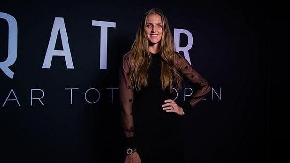 Karolína Plíšková na party v Dauhá. Karolína Plíšková na party v Dauhá.