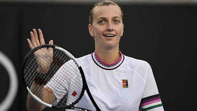 Radost z vítězství v podání české tenistky Petry Kvitové na Australian Open. Radost z vítězství v podání české tenistky Petry Kvitové na Australian Open.
