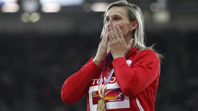 Oštěpařka Barbora Špotáková je opět mistryní světa. Oštěpařka Barbora Špotáková je opět mistryní světa.