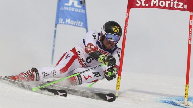 Rakouský lyžař Marcel Hirscher během obřího slalomu na mistrovství světa ve Svatém Mořici. Rakouský lyžař Marcel Hirscher během obřího slalomu na mistrovství světa ve Svatém Mořici.
