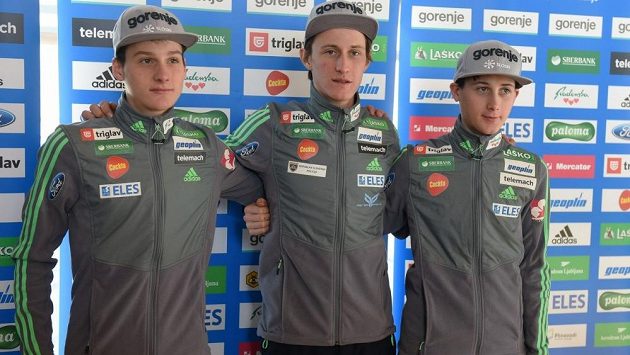 Bratři Prevcovi. Zleva: Domen, Peter a Cene. Bratři Prevcovi. Zleva: Domen, Peter a Cene.