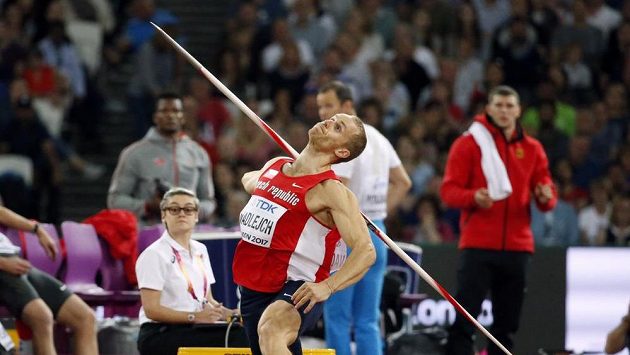 Český oštěpař Jakub Vadlejch ve finále MS v Londýně. Český oštěpař Jakub Vadlejch ve finále MS v Londýně.