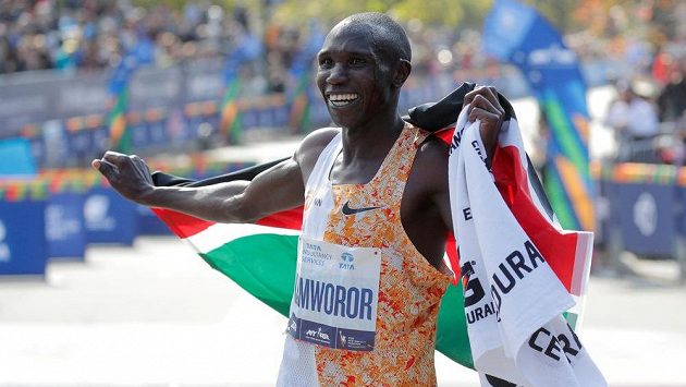 Keňský světový rekordman Geoffrey Kamworor Keňský světový rekordman Geoffrey Kamworor
