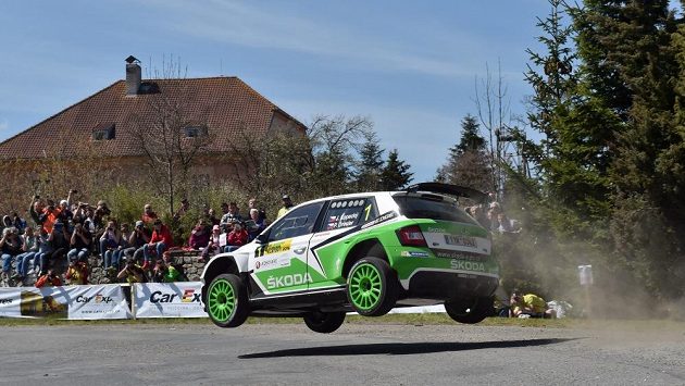 Jan Kopecký se Škodou Fabia R5 na trati Rallye Šumava 2016. Jan Kopecký se Škodou Fabia R5 na trati Rallye Šumava 2016.