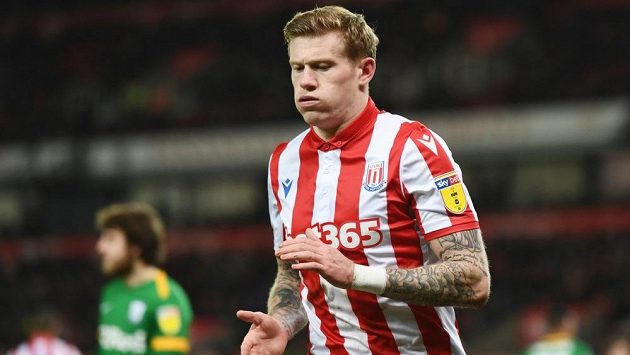 Irský fotbalista James McClean ze Stoke City. Irský fotbalista James McClean ze Stoke City.