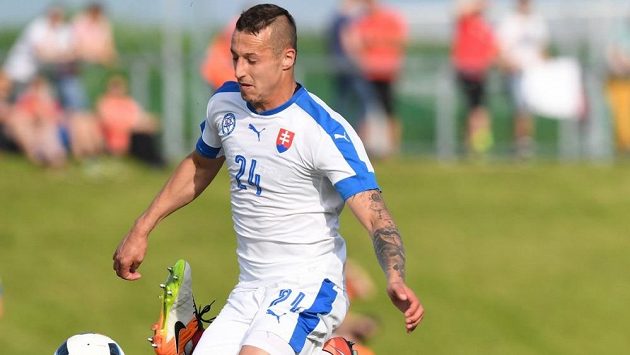 Adam Zrelák v dresu slovenské reprezentace. Adam Zrelák v dresu slovenské reprezentace.