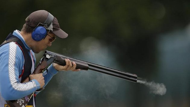 Skeetař Jakub Tomeček na olympijských hrách v Londýně Skeetař Jakub Tomeček na olympijských hrách v Londýně