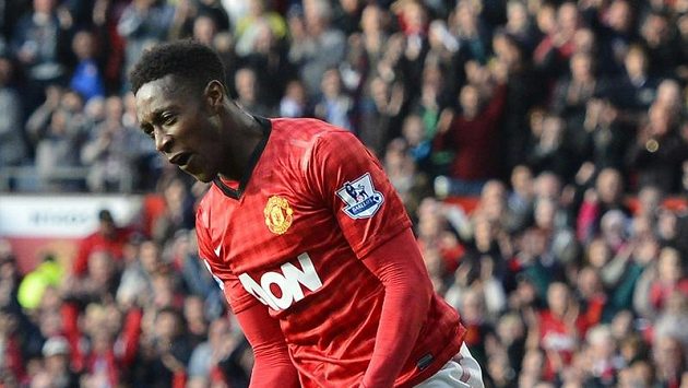 Útočník Manchesteru United Danny Welbeck Útočník Manchesteru United Danny Welbeck