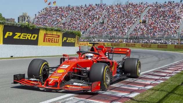 Sebastian Vettel při Velké ceně Kanady. Sebastian Vettel při Velké ceně Kanady.