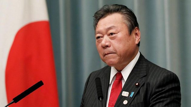 Japonský ministr pro olympijské hry v Tokiu 2020 Jošitaka Sakurada. Japonský ministr pro olympijské hry v Tokiu 2020 Jošitaka Sakurada.