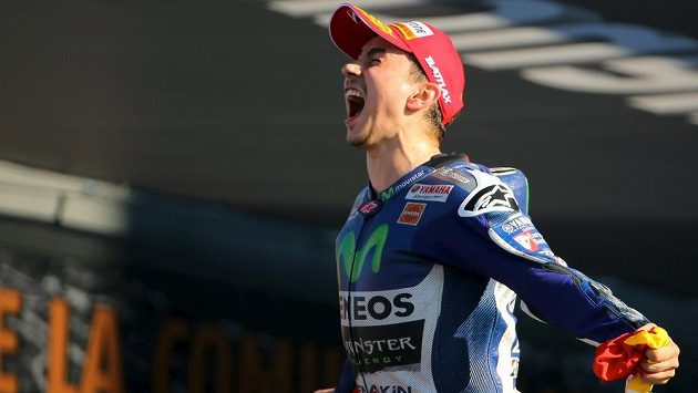 Španěl Jorge Lorenzo ve Valencii získal svůj třetí mistrovský titul v Moto GP. Španěl Jorge Lorenzo ve Valencii získal svůj třetí mistrovský titul v Moto GP.