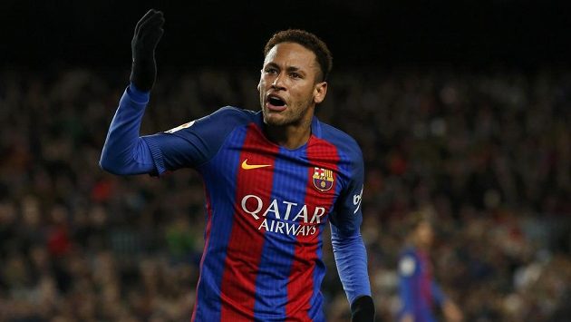 Neymar z Barcelony při utkání s Bilbaem. Neymar z Barcelony při utkání s Bilbaem.