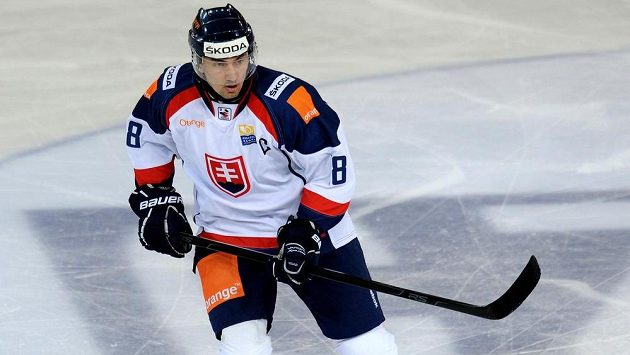Miroslav Šatan v dresu slovenské reprezentace. Miroslav Šatan v dresu slovenské reprezentace.