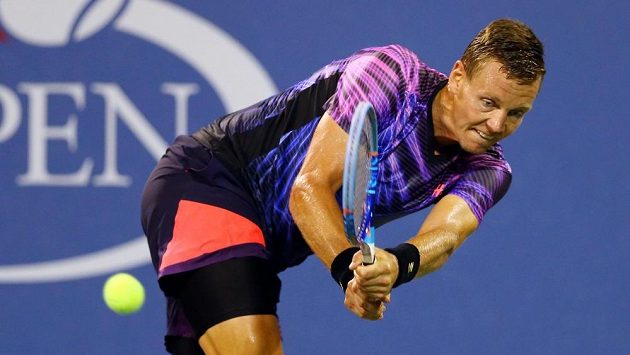 Tomáš Berdych v zápase s Richardem Gasquetem v osmifinále US Open Tomáš Berdych v zápase s Richardem Gasquetem v osmifinále US Open