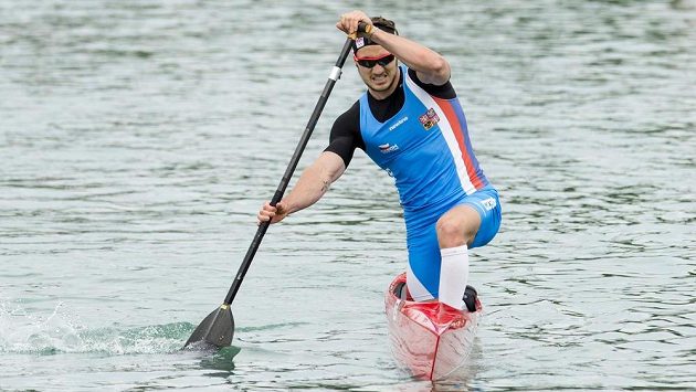 Kanoista Martin Fuksa během závodu na Evropských hrách. Kanoista Martin Fuksa během závodu na Evropských hrách.