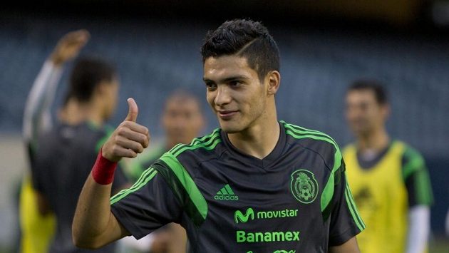 Mexický útočník Raúl Jiménez Mexický útočník Raúl Jiménez