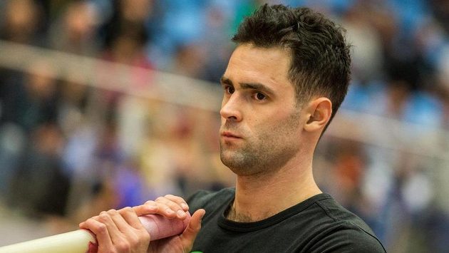 Tyčkař Jan Kudlička v Ostravě při halovém MČR v atletice. Tyčkař Jan Kudlička v Ostravě při halovém MČR v atletice.
