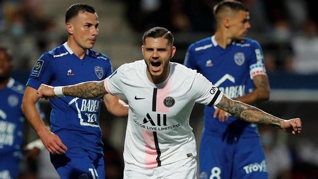 Argentinský útočník Mauro Icardi z PSG. Argentinský útočník Mauro Icardi z PSG.