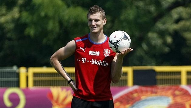 Tomáš Necid na tréninku fotbalové reprezentace Tomáš Necid na tréninku fotbalové reprezentace