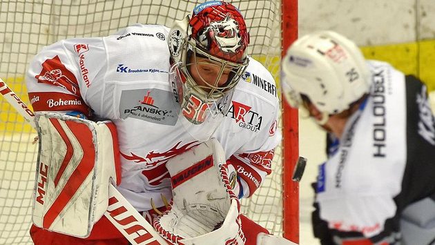 Brankář Třince Jakub Štěpánek. Brankář Třince Jakub Štěpánek.
