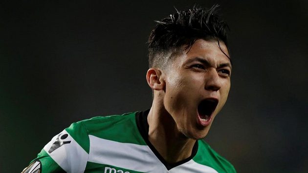 Fotbalista Sportingu Fredy Montero slaví gól v duelu Evropské ligy proti Plzni. Postaral se o úvodní dvě trefy portugalského celku. Fotbalista Sportingu Fredy Montero slaví gól v duelu Evropské ligy proti Plzni. Postaral se o úvodní dvě trefy portugalského celku.
