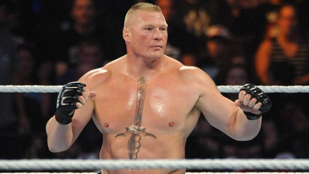 Brock Lesnar v ringu na snímku z roku 2016 Brock Lesnar v ringu na snímku z roku 2016