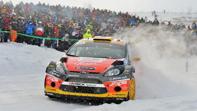Martin Prokop, jediný český pilot v mistrovství světa, s Fordem Fiesta WRC na trati loňské Rallye Monte Carlo. Martin Prokop, jediný český pilot v mistrovství světa, s Fordem Fiesta WRC na trati loňské Rallye Monte Carlo.
