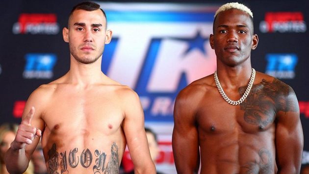 Ruský boxer Maxim Dadašev před zápasem s Portorikáncem Subrielem Matiasem. Ruský boxer Maxim Dadašev před zápasem s Portorikáncem Subrielem Matiasem.
