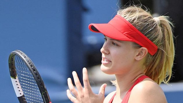 Kanaďanka Eugenie Bouchardová na turnaji v Torontu. Kanaďanka Eugenie Bouchardová na turnaji v Torontu.