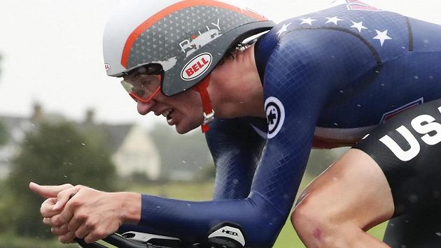 Brandon McNulty z USA na trati časovky mužů do 23 let na mistrovství světa v silniční cyklistice v Harrogate. Brandon McNulty z USA na trati časovky mužů do 23 let na mistrovství světa v silniční cyklistice v Harrogate.
