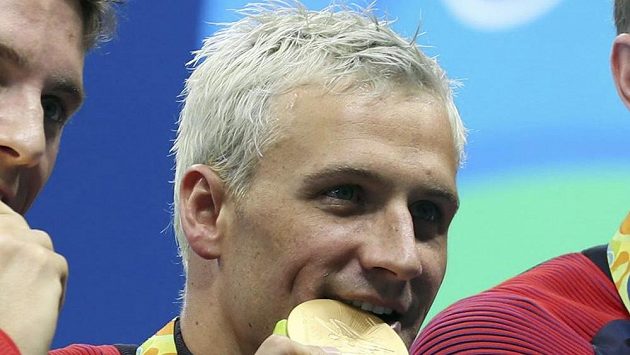 Americký plavec Ryan Lochte. Americký plavec Ryan Lochte.