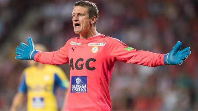 Brankář Teplic Tomáš Grigar dobře věděl, že se mu zápas s Brnem nepovedl. Brankář Teplic Tomáš Grigar dobře věděl, že se mu zápas s Brnem nepovedl.