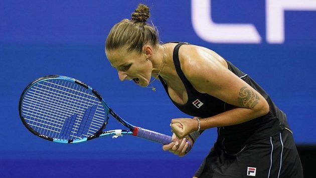 Emoce Karolíny Plíškové na US Open. Emoce Karolíny Plíškové na US Open.