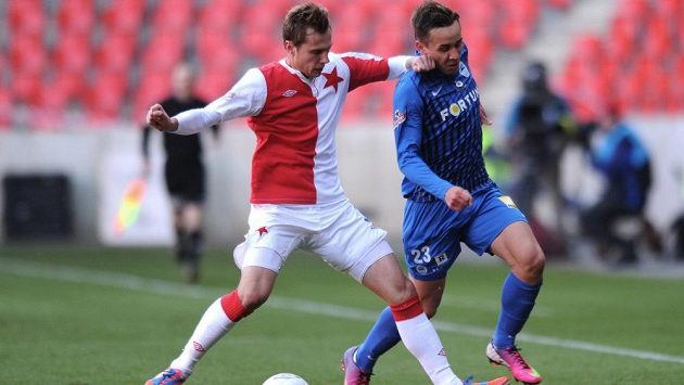 Milan Bortel (vlevo) aopouští Slavii. Milan Bortel (vlevo) aopouští Slavii.