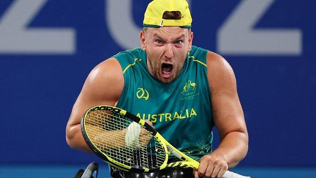 Australský handicapovaný tenista Dylan Alcott získal takzvaný Golden Slam. Australský handicapovaný tenista Dylan Alcott získal takzvaný Golden Slam.