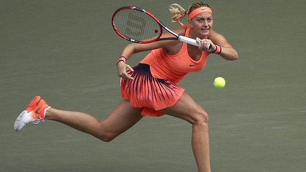 Petra Kvitová v zápase s Portoričankou Mónicou Puigovou. Petra Kvitová v zápase s Portoričankou Mónicou Puigovou.