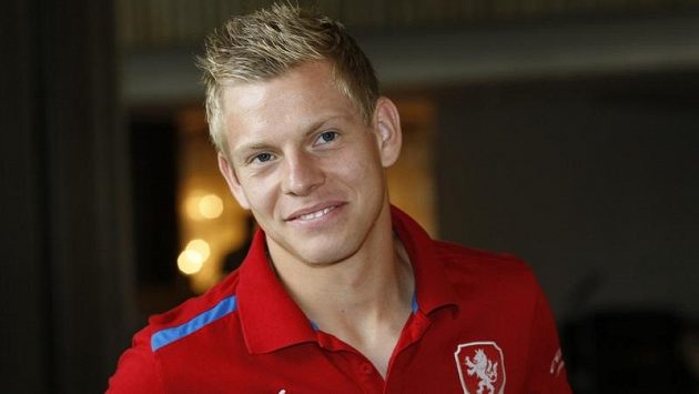 Útočník Matěj Vydra na srazu fotbalové reprezentace v Praze Útočník Matěj Vydra na srazu fotbalové reprezentace v Praze