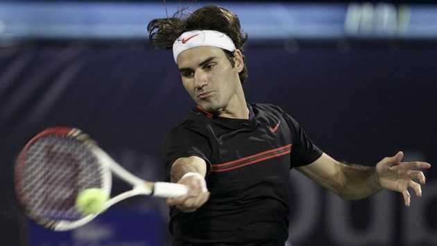 Roger Federer na turnaji v Dubaji Roger Federer na turnaji v Dubaji