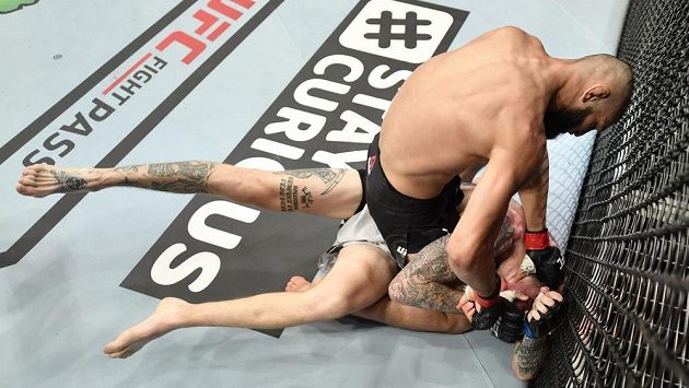 Khamzat Chimaev vyhrál v UFC dva zápasy za deset dní. Khamzat Chimaev vyhrál v UFC dva zápasy za deset dní.