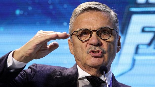 Prezident Mezinárodní hokejové federace René Fasel. Prezident Mezinárodní hokejové federace René Fasel.