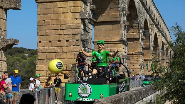 Reklamní karavana na Tour de France 2019. Reklamní karavana na Tour de France 2019.