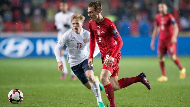 Bořek Dočkal během utkání Norskem. Bořek Dočkal během utkání Norskem.