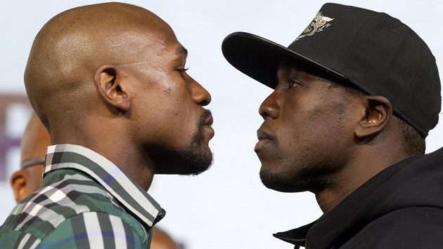 Neporažený šampión Floyd Mayweather Jr. (vlevo) a jeho vyzývatel Andre Berto. Neporažený šampión Floyd Mayweather Jr. (vlevo) a jeho vyzývatel Andre Berto.