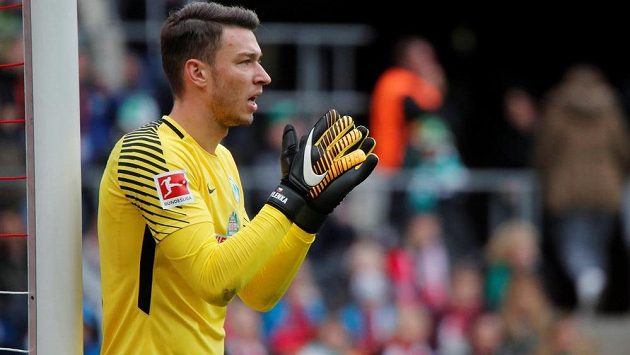 Český brankář Brém Jiří Pavlenka. Český brankář Brém Jiří Pavlenka.