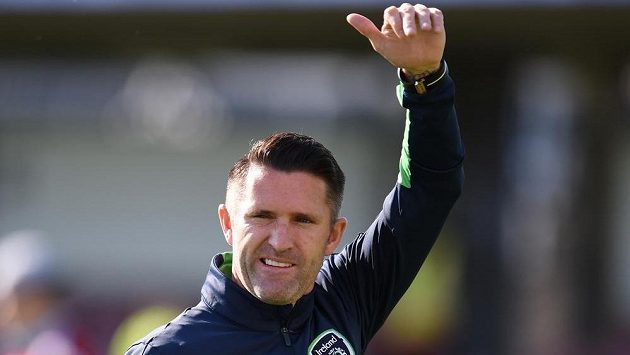 Robbie Keane před přípravným utkáním Irů s Bělorusy. Robbie Keane před přípravným utkáním Irů s Bělorusy.