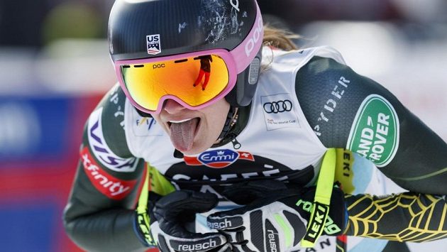 Americká lyžařka Alice Merryweatherová v cíli loňského závodu SP ve sjezdu v Crans Montaně. Americká lyžařka Alice Merryweatherová v cíli loňského závodu SP ve sjezdu v Crans Montaně.
