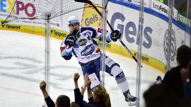 Martin Nečas z Brna se raduje z gólu proti Spartě. Martin Nečas z Brna se raduje z gólu proti Spartě.