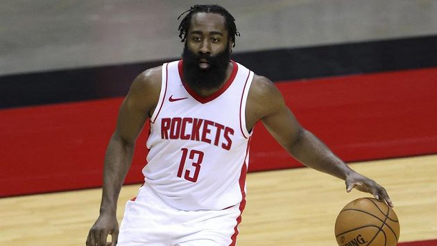 Hvězdný basketbalista Houstonu James Harden. Hvězdný basketbalista Houstonu James Harden.
