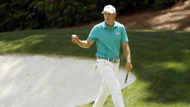 Golfista Jordan Spieth během Masters. Golfista Jordan Spieth během Masters.