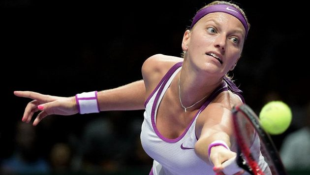 Petra Kvitová v utkání s Agnieszkou Radwaňskou. Petra Kvitová v utkání s Agnieszkou Radwaňskou.
